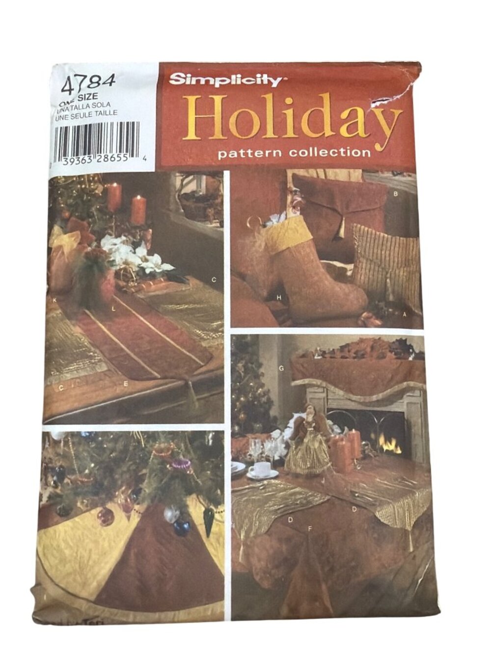 Simplicity Holiday Pattern Collection 4784 Christmas Decor Patterns One Size